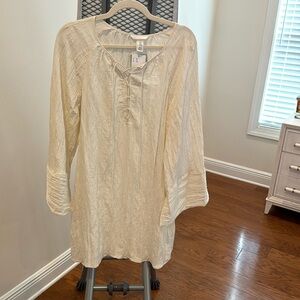 H&M NWT off white light weight silk dress size XS